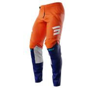 Shot Contact Iron Pantalones de motocross, azul-naranja, tamaño 34 para Hombres