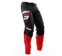 Shot Devo Reflex Pantalones de motocross, negro-rojo, tamaño 26