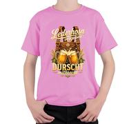 Pantalones de cuero olvidados DURSCHT traído camiseta para niños, Rosa., 140