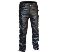 Pantalones de cuero para hombre, ajustados, elásticos, de piel sintética, para motociclista, fiesta, baile, discoteca, discoteca, club nocturno, pantalones de pierna recta, pantalones largos elásticos