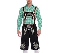 Pantalones de cuero para hombre, elegante disfraz de fiesta de cerveza, vestido de corte con botones en los tirantes para eventos al aire libre en el cine, traje deportivo de escuela secundaria