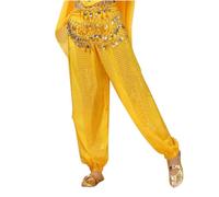 Pantalones de danza del vientre para mujer, con lentejuelas, pantalones de danza, harén, tul, capas, pantalones de yoga, leggings con cinturón de cadera, ropa de danza, pantalones holgados para