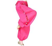 Pantalones de danza del vientre para mujer, con lentejuelas, pantalones harén de gasa, pantalones de baile brillantes, holgados, con cintura elástica, disfraz para actuación en escenario, caliente