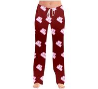 Pantalones de deporte para niños, pantalones largos para niños, diseño de imagen DIY, sentido, cintura alta, originalidad, pantalones casuales, rojo, 4-5 años