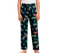 Pantalones de Dormir con Estampado Navideño y Cómodos para Mañanas y Tardes Agradables (Navy, 9-10 Years)