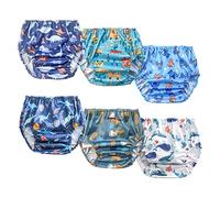 Pantalones de entrenamiento de goma elástica para niños pequeños, ropa interior y fundas de plástico para pañales para niños y niñas, talla 1T ~ 5T, Boys, 3T (6 Count)