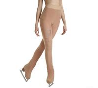 Pantalones de entrenamiento de patinaje artístico para mujer, leggings elásticos transpirables de color carne para pista de hielo, práctica, saltos y viajes diarios, ajuste profesional (M)