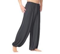 Pantalones de entrenamiento de verano para Kung Fu Tai Chi Pantalones adecuados para Shaolin Wing Chun (XL Gris oscuro)
