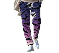 Pantalones de entrenamiento largos para hombre, pantalones largos de Halloween con goma elástica, pantalones de softshell con cordón y bolsillos, pantalones de tiempo libre, estampado de calabaza