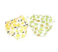 Pantalones de Entrenamiento para Bebé, Morbuy Reusable Calzones de Entrenamiento Ropa Interior de Entrenamiento Bragas de Aprendizaje para Niño Niña, 2 Piezas (Size 110,Aguacate de limón)