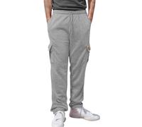 Pantalones de entrenamiento para hombre - Pantalones deportivos ligeros para hombre, largos, holgados, pantalones deportivos, cómodos, con cordón, pantalones de ocio, cintura elástica, pantalones