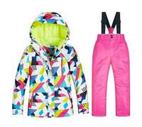 Pantalones de esquí para niños y niñas, abrigos de invierno resistentes al viento, algodón para niña (G, 3-4 años)