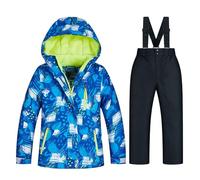 Pantalones de esquí para niños y niñas, abrigos de invierno resistentes al viento, algodón para niña (Q, 11-12 años)