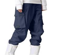 Pantalones de esquí sueltos a juego para mujer, de pierna ancha, resistentes al viento, impermeables, cálidos, para snowboard, esquí, senderismo, deportes, montaña, para aventuras de invierno, 01 Azul
