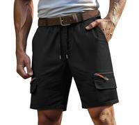 Pantalones de Fitness para Hombres Tejido de Sarga Resistente al Desgaste Anti-Arrugas y fácil de cuidar Ajuste Holgado y cómodo idóneos para rutinas de Deporte y Movimiento（Negro；L）_1