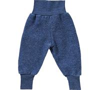 Pantalones de forro polar para bebés de Engel, 100 % lana virgen - Blau Melange 86