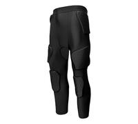 Pantalones de fútbol acolchados y amortiguadores con almohadillas de panal, leggings integrados para hombre, pantalones de portero de protección para una completa protección, 1-negro, XL