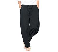 Pantalones de Harén para Hombre - Bloomers Pantalones para Aladdin Yoga - Cómodo Pantalón Recto Ancho - Tallas Grandes M-5XL