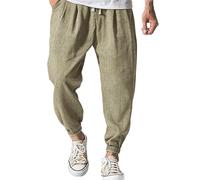 Pantalones de Harén para Hombre Lino de Algodon Bloomers Pantalones para Aladdin Yoga Cómodo Pantalón Recto Pantalón Ancho Pantalón Cagados Ancho Harem Pants Tallas Grandes M-5XL