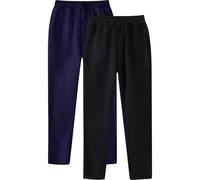 Pantalones de Hip Hop para Hombre, Pantalones de Entrenamiento Informales de Color sólido con puños y Cordones, con Bolsillo, 2 Piezas Pantalones Muchos Bolsillos