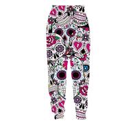Pantalones de Hombre con Estampado gráfico 3D de Calavera, Estilo gótico Hip-Hop, Cintura elástica, Pantalones de chándal Informales, Tallas S-5XL