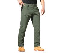 Pantalones De Hombre - Pantalones cargo con múltiples bolsillos pantalones de trabajo pantalones utilitarios para actividades al libre senderismo y aventura para uso diario informal (Green XXXL)