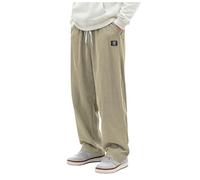 Pantalones de Jogging Hombre con Cordón y Bolsillos Bajos Jogging Hombres Baggy Sudadera Deportiva Cintura Elástica Pants Training Hot Pants Otoño Invierno, B-Beige, XXL