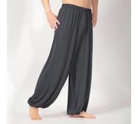 Pantalones de Kung Fu aptos para el verano para la práctica diaria de Tai Chi y Shaolin con un ajuste holgado y tela de poliéster suave (XL gris oscuro)