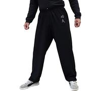 Pantalones de Kung Fu Tai Chi y Wing Chun Pantalones para Hombre y Mujer Amplio y Agradable en Viscosa (XS, Color KF Negro)