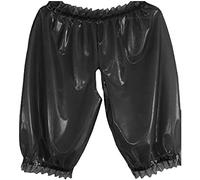 Pantalones De Látex De Goma Negro Sexy Boxer Shorts Lencería Fiesta Encaje 0,4mm Hecho A Mano Juego De Rol Personalizado,Negro,SG