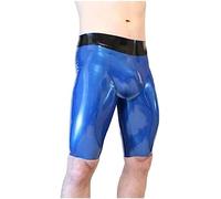 Pantalones De Látex Metálicos Azules Y Negros Hechos A Mano Para Hombre Boxer Shorts,Color Personalizado,SG