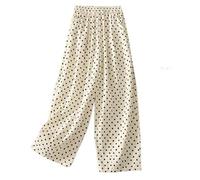 Pantalones de Lino Blancos para Mujer Tiro Alto Fluidos Pierna Ancha para mujer-Kaiki2-X-Chico