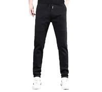 Pantalones de lino para hombre, largos, ligeros, de verano, holgados, de algodón, con cordón y bolsillos, pantalones chinos blancos, ajustados, #4-negro, 5XL