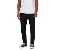 Pantalones de Lino y Algodón Cómodos ONSLINUS Hombré Casual, Color:Negro, Talla de pantalón:L