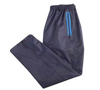 Pantalones de lluvia para hombre profesionales Packaway impermeables y transpirables a prueba de viento, ligeros, transpirables, resistentes al viento, resistentes al viento, marine, L