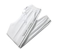 Pantalones de lluvia para hombre, resistentes al viento, ligeros, para exteriores, para pesca, trabajo, senderismo, blanco, 3XL