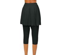 Pantalones de lluvia para mujer, para bicicleta, cálidos, con falda para mujer, 2025, pantalones de tenis, gimnasio, tenis, yoga, legging con faldas, traje de casa para mujer, Negro , 3XL