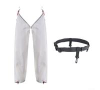 Pantalones de lluvia para senderismo y camping, poliéster 70D, impermeable, diseño ultraligero con correa de tobillo, se adapta a una altura de 160-190 cm, ropa de lluvia ligera plegable