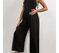 Pantalones de Maternidad Casual Negro Mono Ropa de Maternidad Trabajo Overol Pantalones Holgados de Pierna Ancha Pantalones , Navidad, Halloween