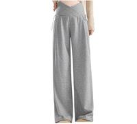 Pantalones de Maternidad Mujer sobre el Vientre Premama Embarazada Cintura Alta Pantalones Suelto Suave Ropa Maternidad premamá Yoga Cómodo Pantalones Ligero Verano