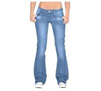 Pantalones de mezclilla para mujer, talla 12, acampanados, de longitud media, acampanados, corte de bota, azul, XL