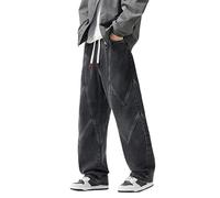 Pantalones de moda Skate Y2K para hombre, de gran tamaño, con bolsillos, para baile, vintage, ropa de calle, holgados, jeans de mezclilla, Gray265, 9XL