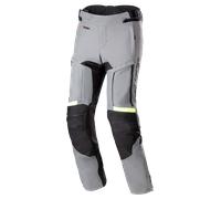 Alpinestars Bogota Pro Drystar 3 Saison Pantalones textiles impermeables para motocicletas, gris-amarillo, tamaño 4XL para Hombres