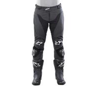 Alpinestars Track v2 Pantalones de cuero moto, negro, tamaño 58 para Hombres