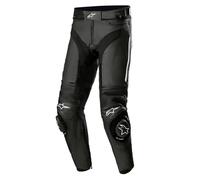 Pantalones De Moto De Cuero Alpinestars MISSILE V3 LEATHER PANTS Blanco Negro
