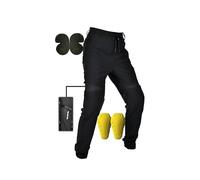 Pantalones De Moto De Verano for Motocross Jeans De Ciclismo De Motocross con Armadura CE Tejido De Seda De Hielo Transpirable/con Cinta Reflectante Leggins Biker Mujer (Color : Black, Size : 3XL)