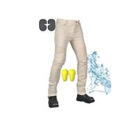 Pantalones De Moto for Mujer/Hombre Pantalones De Motociclismo Fácil De Poner Y Quitar/Diseño Plegable En La Rodilla Y La Cintura Trasera. (Color : White, Size : Large)