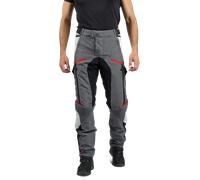 Ixon Midgard Pantalones textiles impermeables para motocicletas, negro-gris-rojo, tamaño M para Hombres