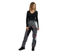 Ixon Midgard Pantalones textiles impermeables para motociclismo para mujer, negro-gris-rojo, tamaño 2XL