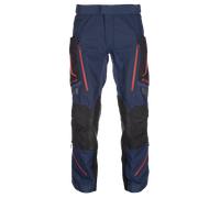 Klim Badlands Pro Rogue Gore-Tex Pantalones textiles de motocicleta, Azul/Rojo, Talla Short 38